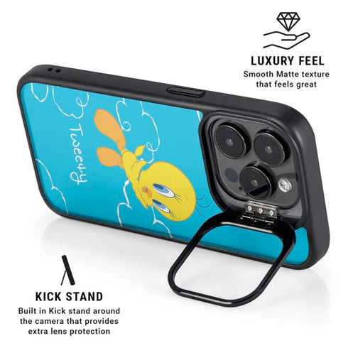 Looney Tunes Tweety Bird Flying iPhone 14 Pro Kickstand Case